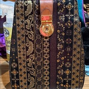 Elegant Black and Gold Patterned Backpack